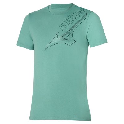 Camisa Mizuno Release Estampados Tee Hombre - Verdes Azules - Chile M634URVFBJ